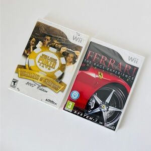 2x Nintendo Wii Games Bundle - SEALED - Ferrari Race Experience & WSOP Poker